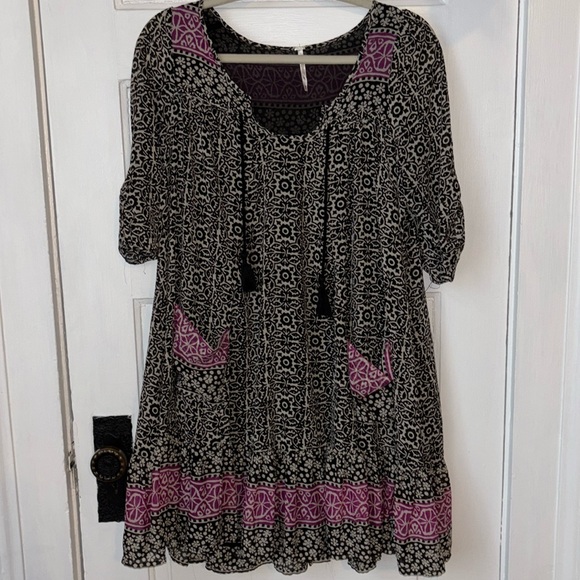 FREE PEOPLE PENNY LANE CHIFFON TUNIC DRESS - Picture 2 of 10